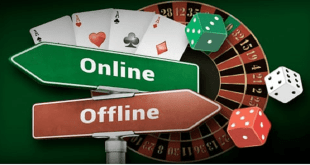Where do online casinos differ from traditional brick-and-mortar establishments
